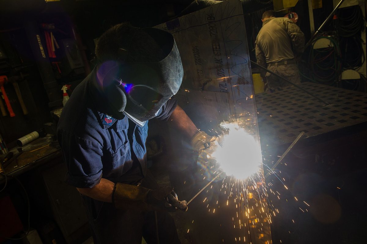 Sheet metal fabrication in the shop